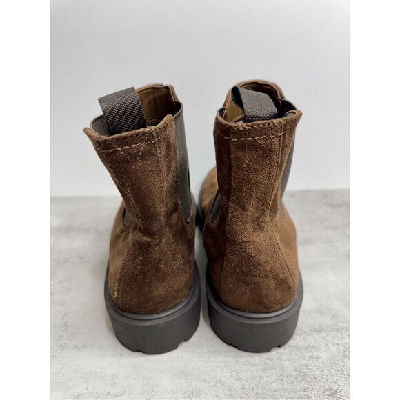 Nine West Boots Size 9 Brown Chelsea Lug Sole Booties NEW - Picture 5 of 7